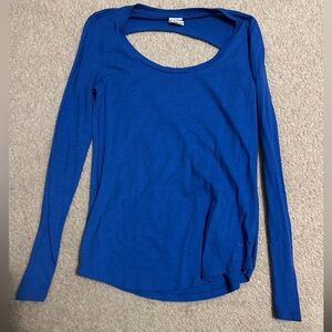 PINK Victoria's Secret Royal Blue Long Sleeve Tee - back out